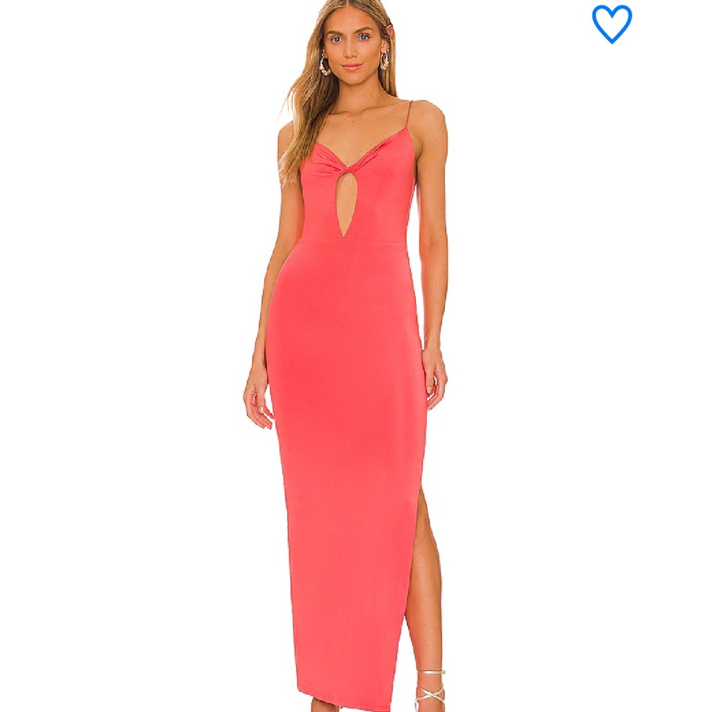 Superdown Vibrant Coral Maxi Dress